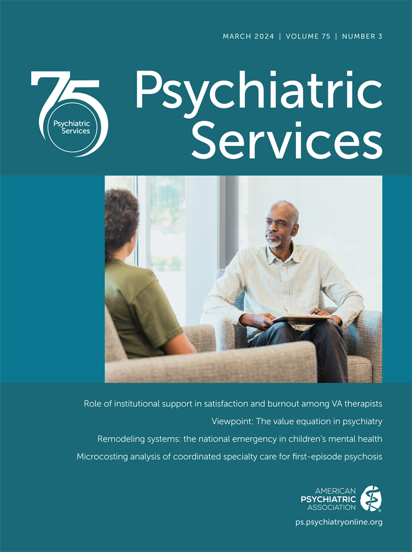 View Table of Contents for Psychiatric Services volume 75 issue 3