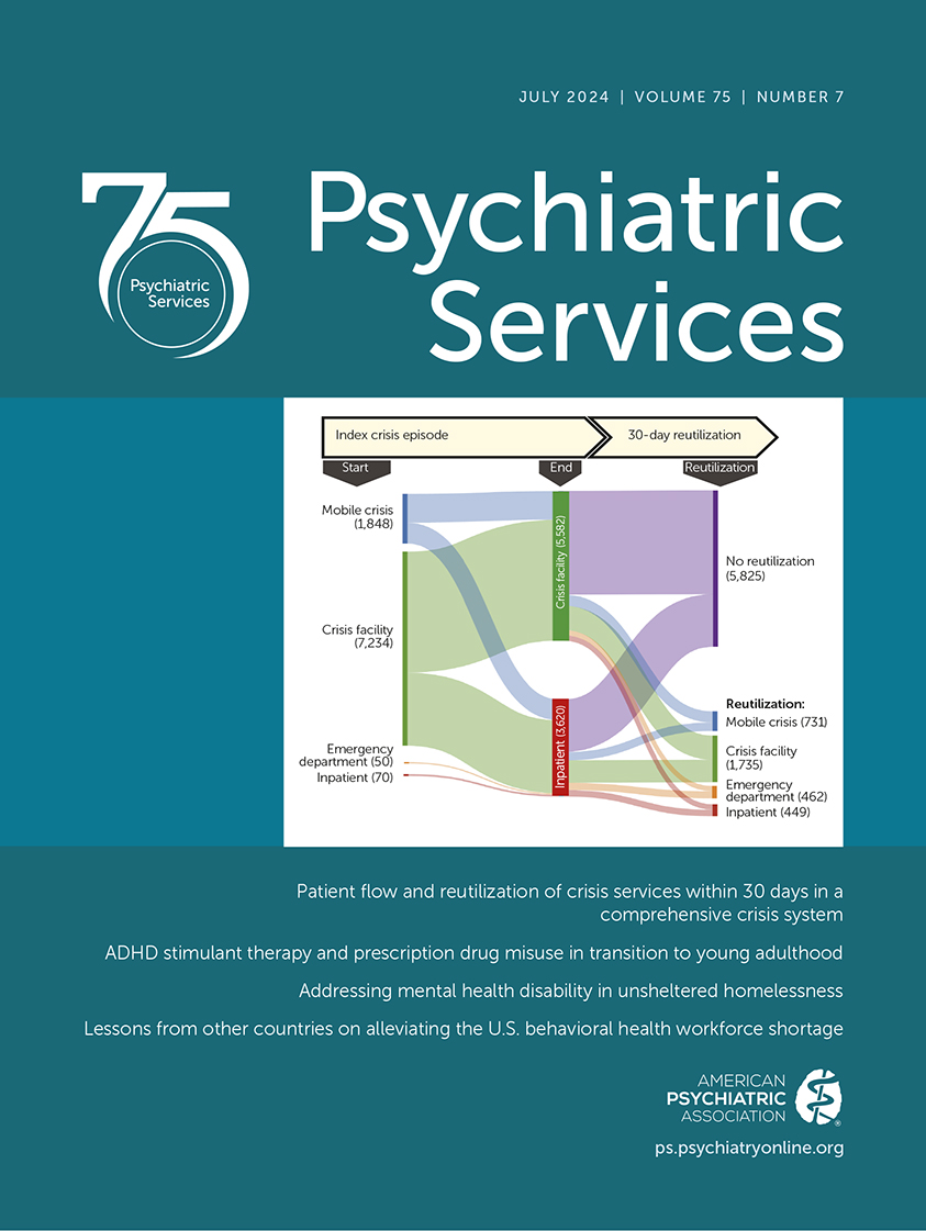 View Table of Contents for Psychiatric Services volume 75 issue 7